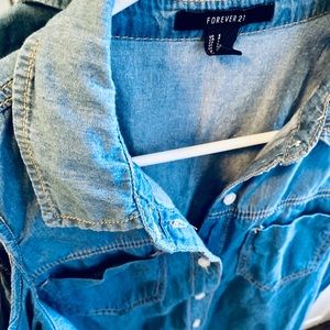 Forever 21 cold shoulder denim.